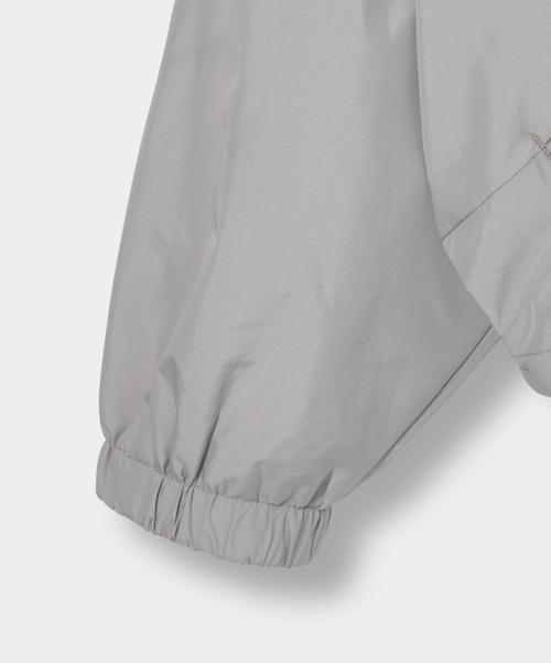 BALACLAVA SLASH HOODED ZIP-UP_WINDBREAKER GRAY