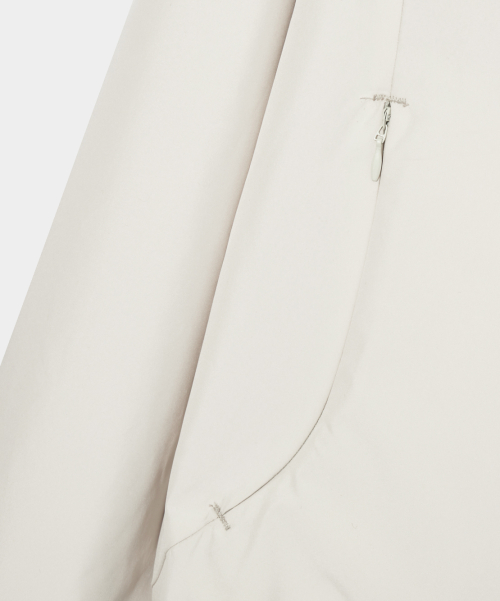 BALACLAVA SLASH HOODED ZIP-UP_WINDBREAKER CREAM