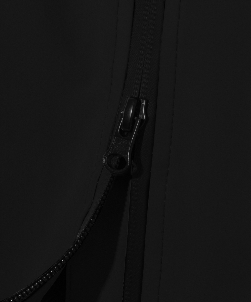 BALACLAVA SLASH HOODED ZIP-UP_WINDBREAKER BLACK