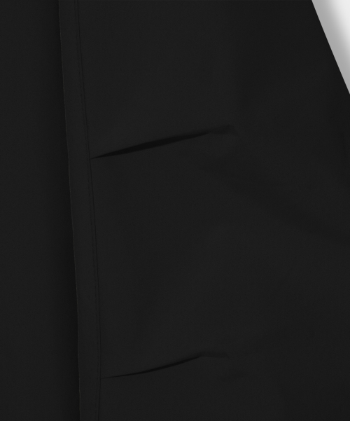 BALACLAVA SLASH HOODED ZIP-UP_WINDBREAKER BLACK