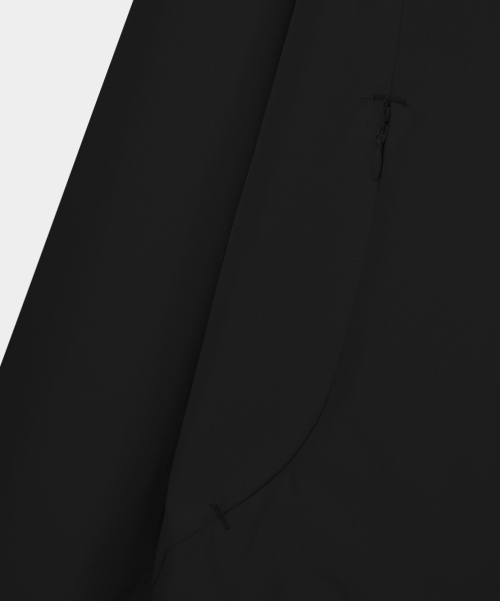 BALACLAVA SLASH HOODED ZIP-UP_WINDBREAKER BLACK