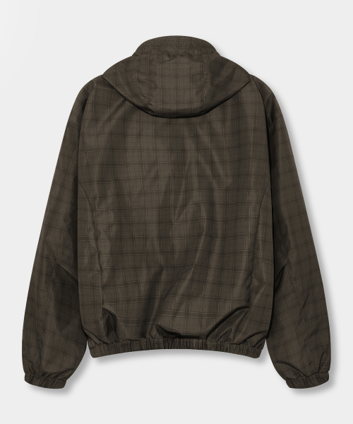 2WAY ESSENTIAL CHECK HOODED WINDBREAKER_3 COLOR