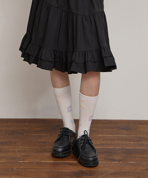 Dolphin Label Socks WHITE