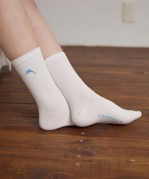 YK Logo Socks SKYBLUE