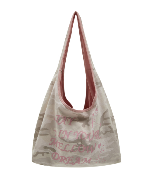 MELLOW DREAM Camo Reversible Shoulder Bag PINK
