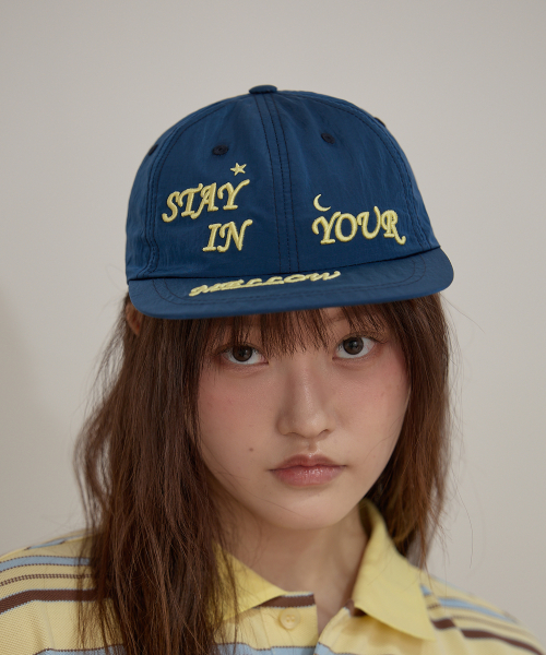 MELLOW Letter Nylon Cap NAVY