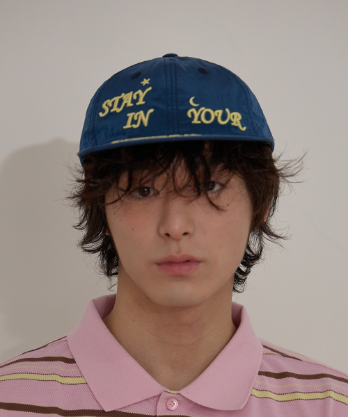 MELLOW Letter Nylon Cap NAVY