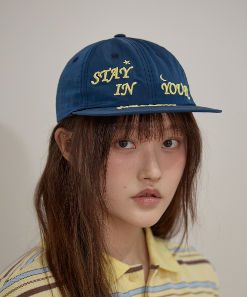 MELLOW Letter Nylon Cap NAVY