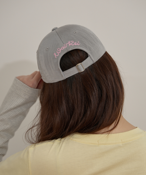MELLOW Letter Nylon Cap GREY