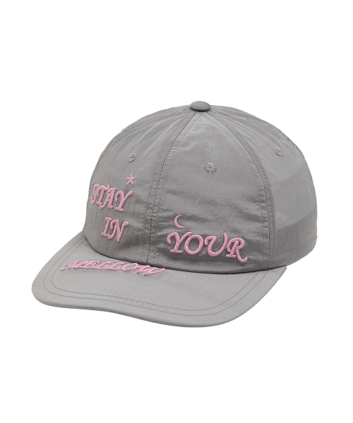 MELLOW Letter Nylon Cap GREY
