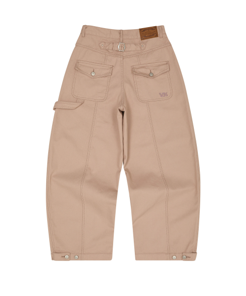 Cinch Bag Curved Cotton Pants DUST PINK