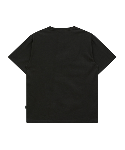 MELLOW Star Check Half T-shirt BLACK