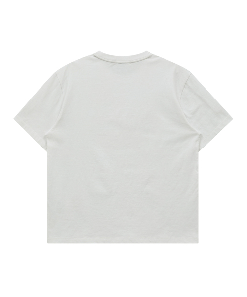 MELLOW Star Check Half T-shirt IVORY