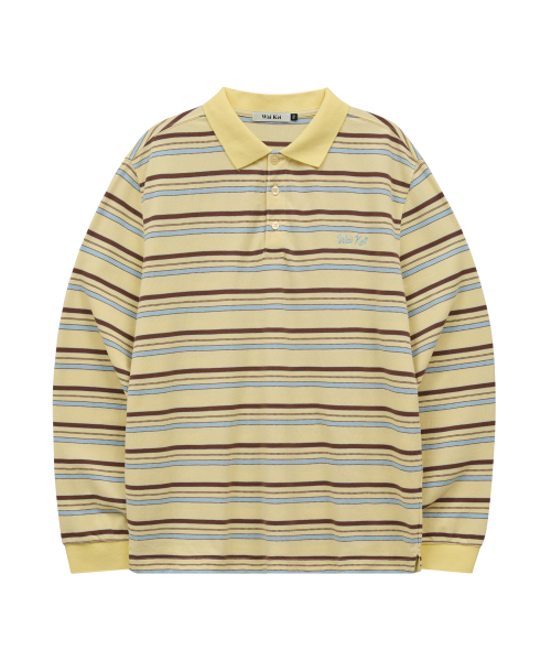 Stripe Logo Pique Long Sleeve T-shirt YELLOW