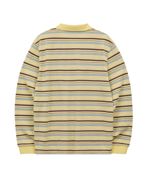 Stripe Logo Pique Long Sleeve T-shirt YELLOW