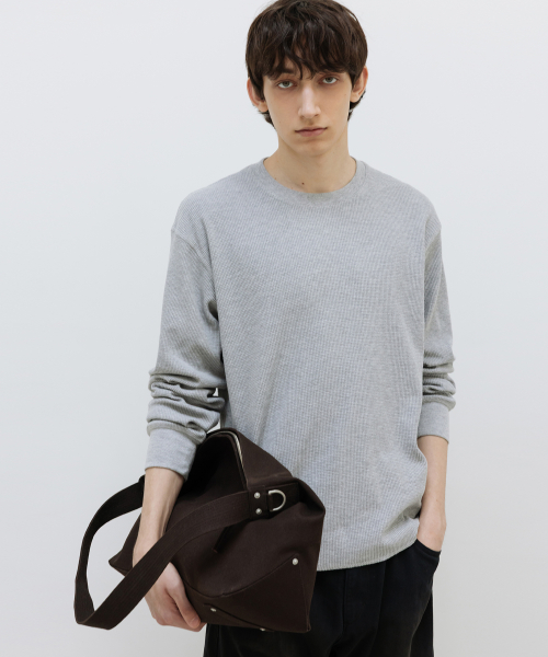 Canvas Hobo Bag BROWN