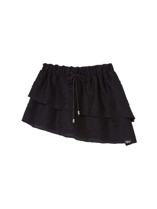 TWIST FRILL SKIRT BLACK