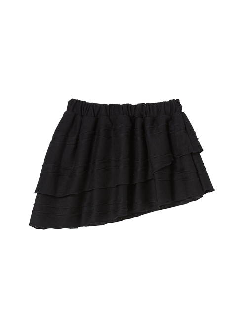 TWIST FRILL SKIRT BLACK