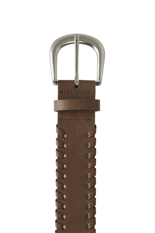 HAND STITCH WESTERN BELT IN BROWN