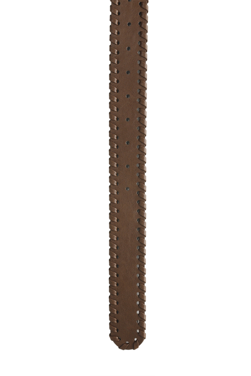 HAND STITCH WESTERN BELT IN BROWN