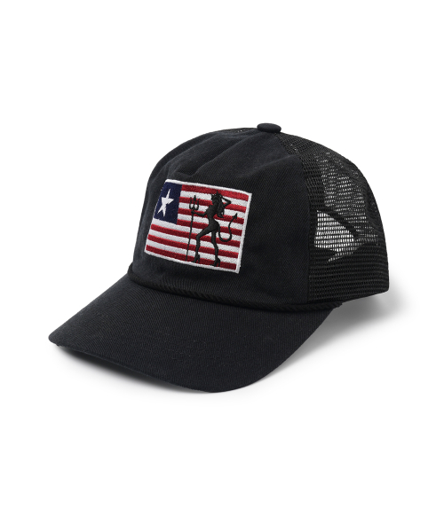 BADLANDS FLAG TRUCKER CAP - BLACK