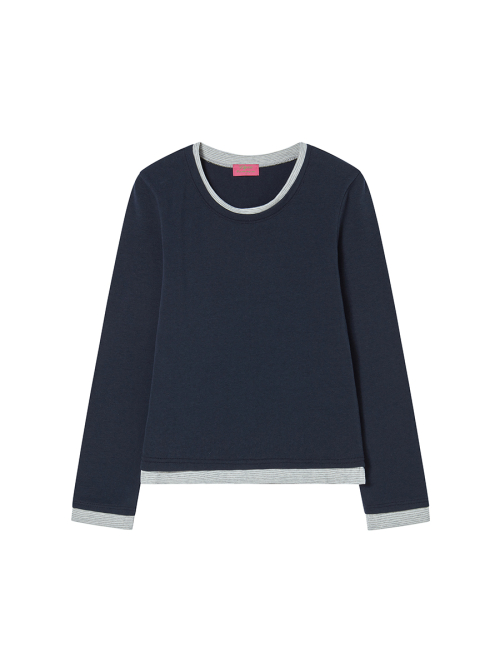 EMBLEM LAYERED L/S NAVY