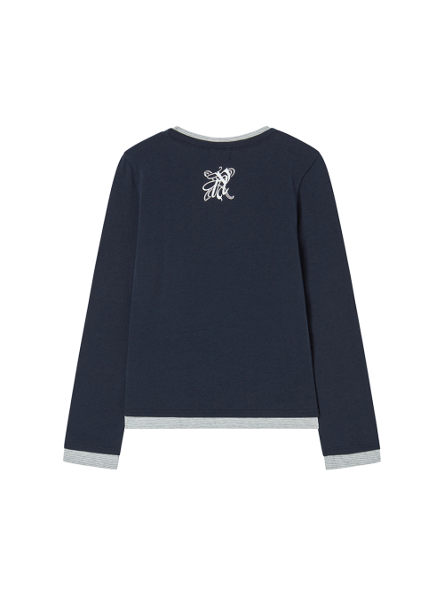 EMBLEM LAYERED L/S NAVY