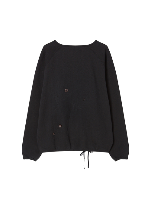 STAR APLIQUE CREWNECK BLACK