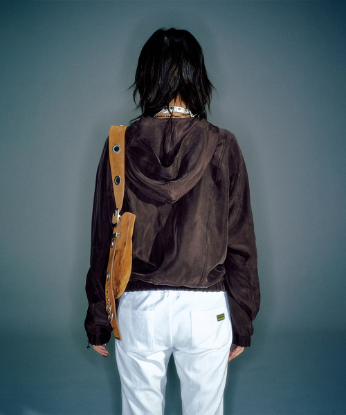WOMEN ELIO CUPRA HOODIE JACKET BROWN
