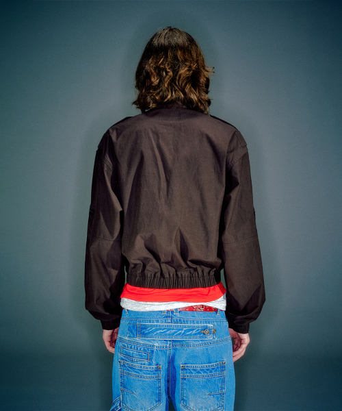 MEN ZAKA BOMBER JACKET BROWN