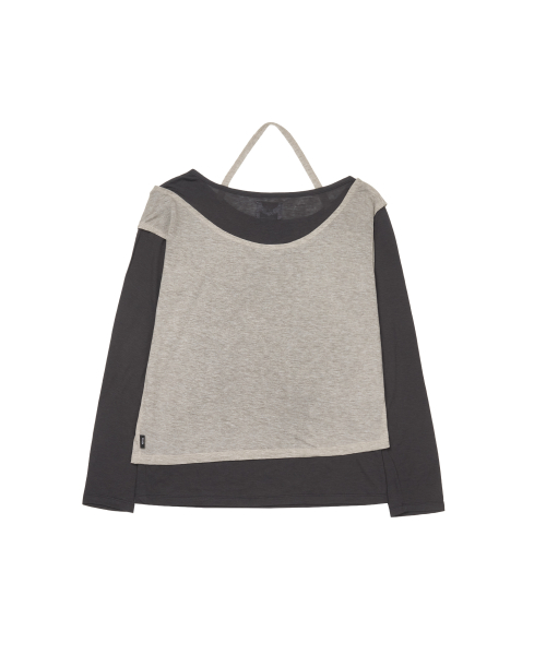 LAYERED GRAPHIC SHEER LONG SLEEVE_BLACK