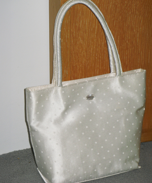 DOT SATIN MINI TOTE BAG IVORY