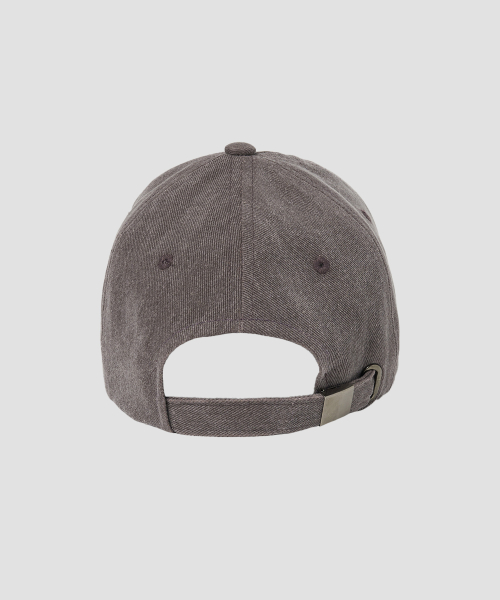 MAISON DE ROLA CAMPUS LOGO PIGMENT BALL CAP BROWN