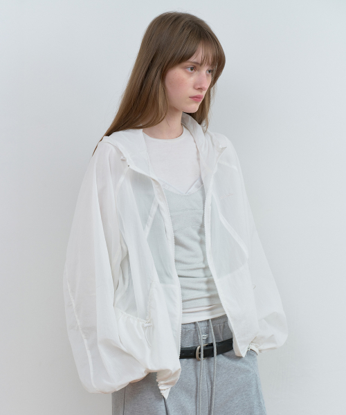 HOODED WIND JACKET WHITE