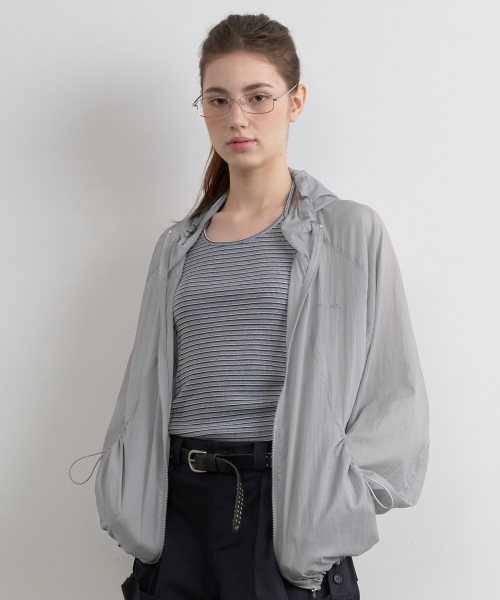 HOODED WIND JACKET GRAY