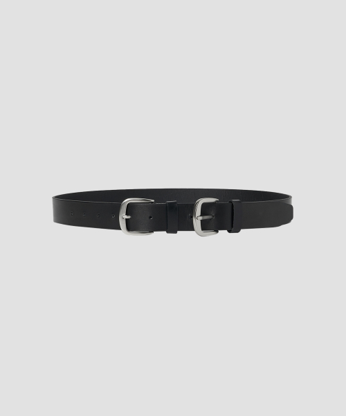 DOUBLE BUCKLE LEATHER BELT