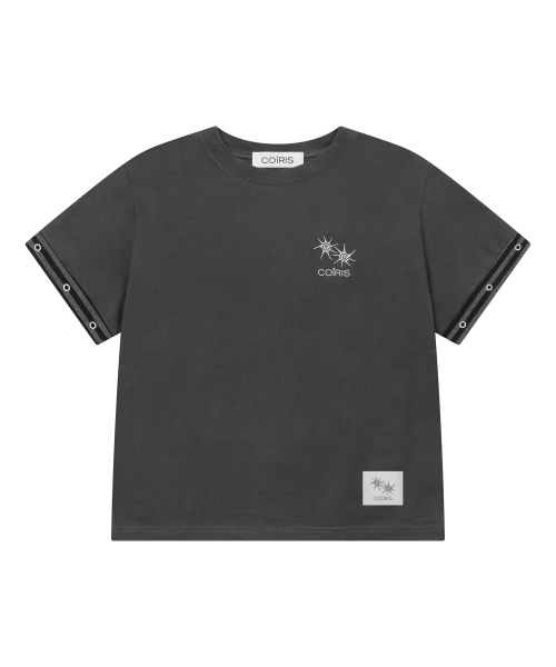 CILLIN STRIPE EYELET POINT HALF T (2COLOR)