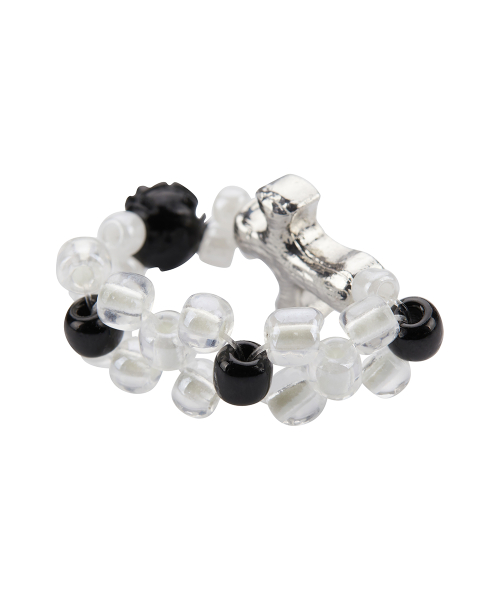 EL CUBIC CROSS RING(BLACK)