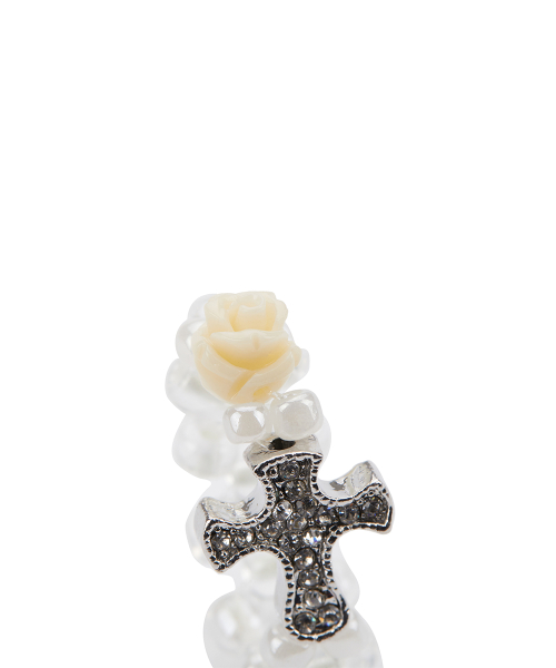 EL CUBIC CROSS RING(IVORY)