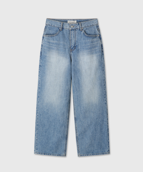 W LOOSED WIDE DENIM PANTS (LIGHT BLUE)