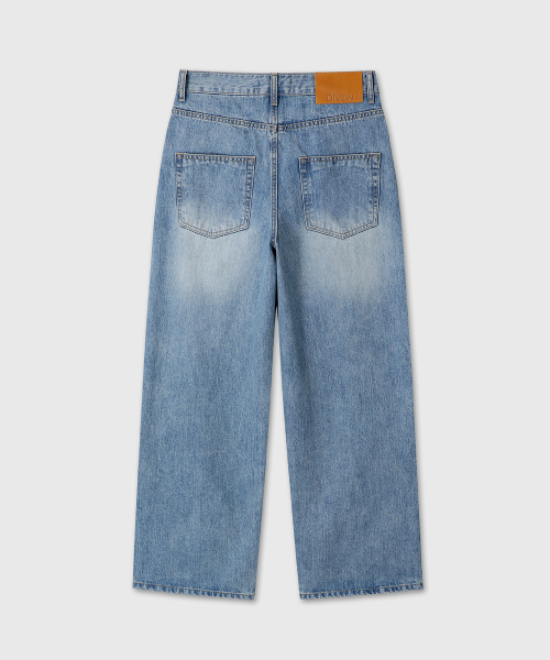 W LOOSED WIDE DENIM PANTS (LIGHT BLUE)