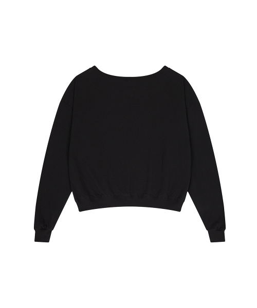 EL HORSE ONE-SHOULDER TEE(BLACK)