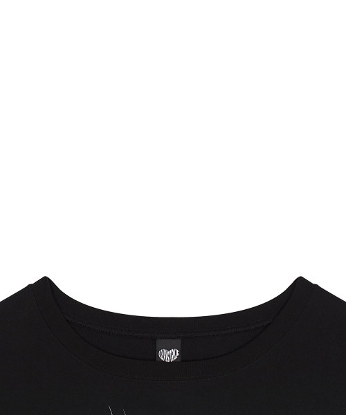 EL HORSE ONE-SHOULDER TEE(BLACK)