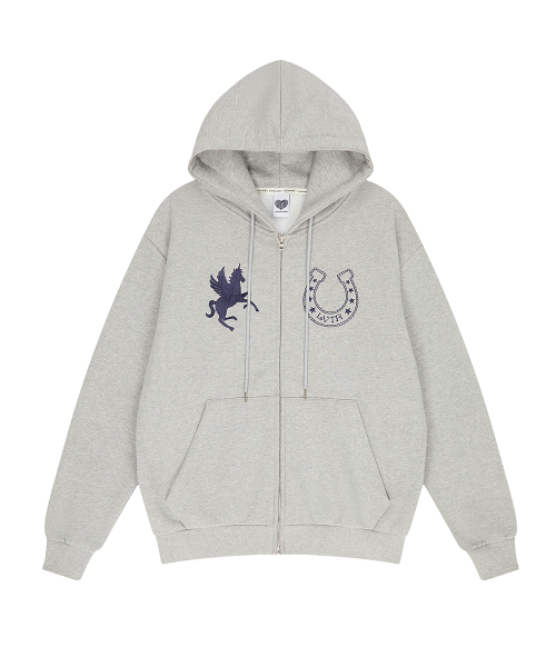 EL UNICORN HOOD ZIP UP(GRAY)