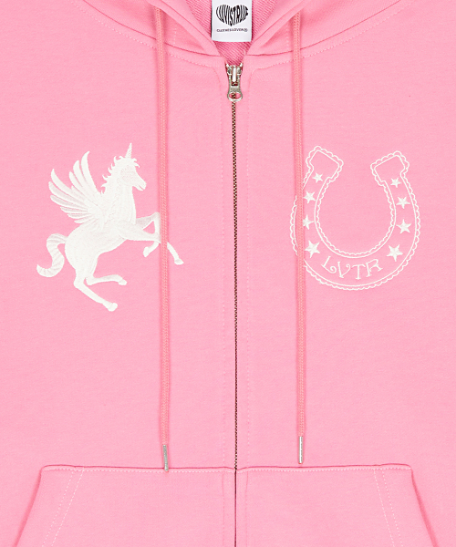 EL UNICORN HOOD ZIP UP(PINK)