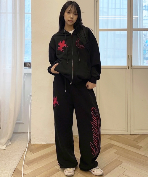 EL UNICORN TRAINING PANTS(BLACK)