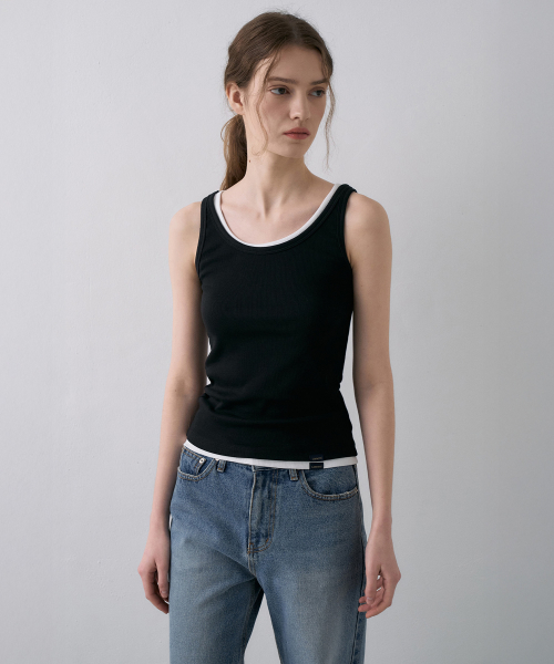 Cotton Lip Tank Top[LMBFSPTT616]-4color