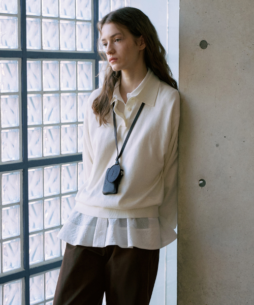 Silk Wool Loose Fit Collar Knit[LMBFSPKN302]-2color