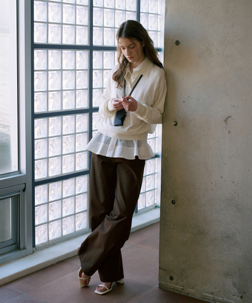 Silk Wool Loose Fit Collar Knit[LMBFSPKN302]-2color