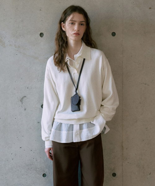 Silk Wool Loose Fit Collar Knit[LMBFSPKN302]-2color